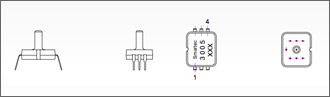 SPD34 Series Gage Pressure Sensor Mechanical Outline Drawing