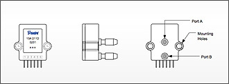 STX13 Series Pressure Sensor Mechanical Outline Drawing